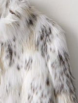 Short Stand Faux Fur Jacket White Loose Luxury Plush Coat Stylish Long Sleeves Women's Furry Jacket Winter New Fluffy Outerwears