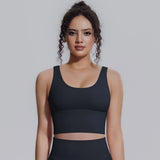 Women Summer Yoga Bra Underwear Shockproof Bra Sports Running Beautiful Back V Shaped Fitness Yoga Tank Top Bra with Chest Pad ﻿