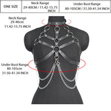 Women Sexy Harness Belt Body Chain Harness Leather Lingerie Bdsm Bondgae Lingerie Gothic Fetish Clothing Festival Rave Outfit