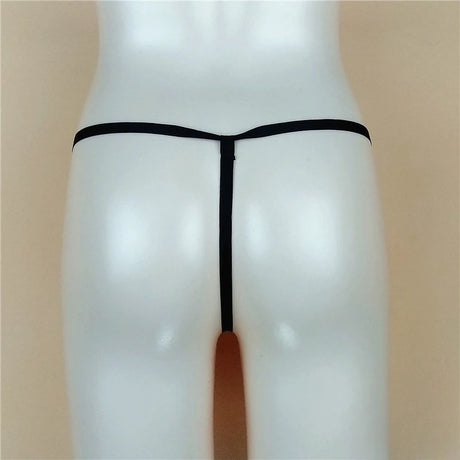 Sexy Massage Pearls Thong Women Panties Open Crotch G-string Erotic Lingerie Woman High Stretch Plus Size T Back Sex Accessories
