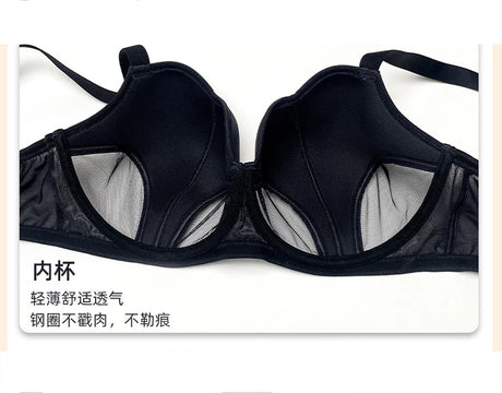 Women's Hollow Out Cup Push Up Bra Full Coverage Supportive  Underwire Female Balconette Lingerie 34 36 38 40 42 D E F G H I J