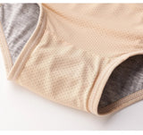 2pcs Women's Physiological Briefs Girl Menstrual Panties Ladies Period Leak Proof Panty Mid Waist Ice Silk Underwear