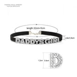 Sexy Gothic DADDYS GIRL Letters Choker Necklace Women DIY Custom Name Collar Chocker Jewelry Necklaces Customized Products Gift