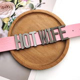 Punk Customized Black Letters BUNNY HOTWIFE Choker Collars DIY Personalized Custom Name Necklace Sexy Cosplay Party Jewelry