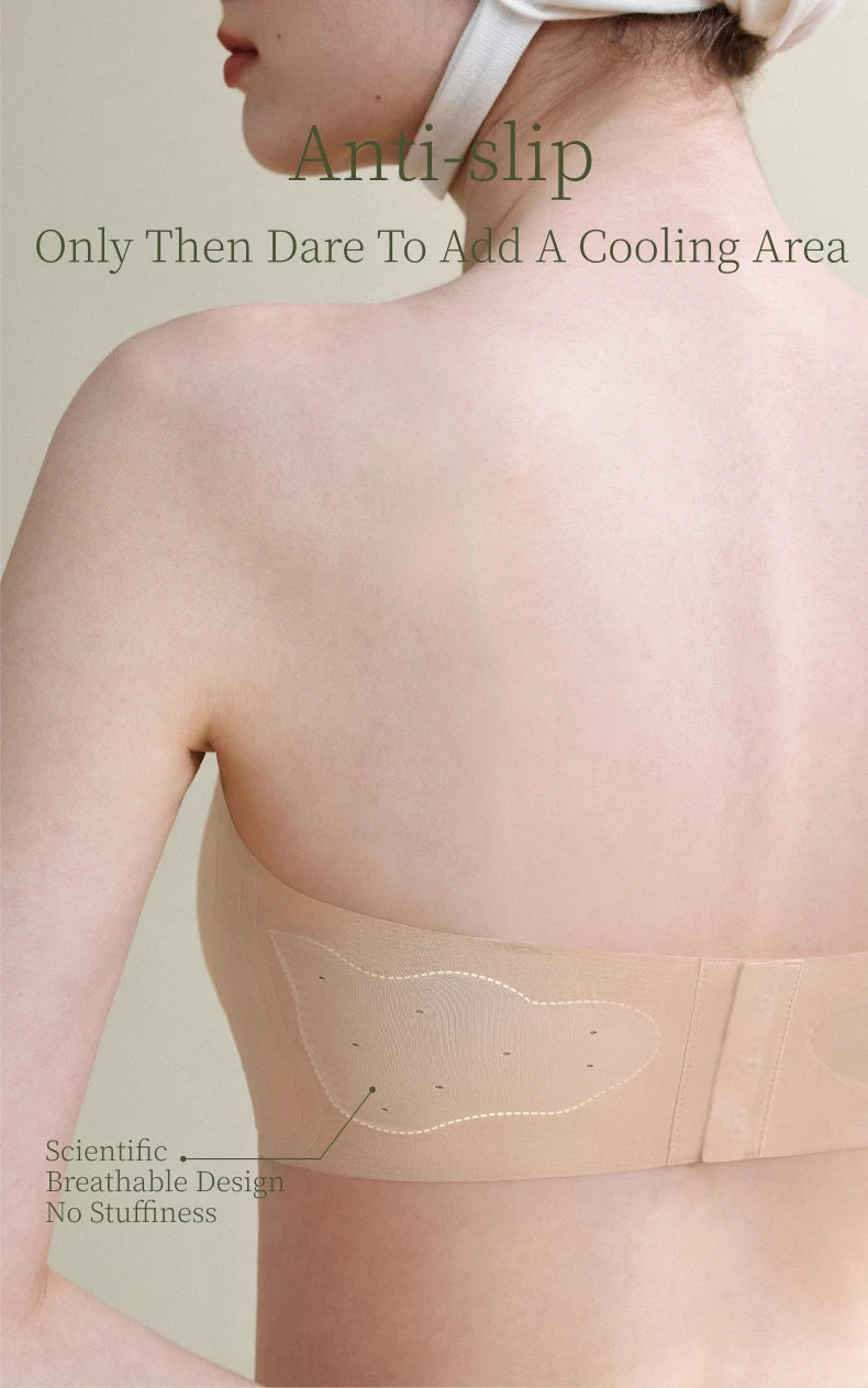SUJIIN Invisible Strapless Bra for Women Wireless Seamless Push Up Bralette Lady Summer Convertible Multiway Lift Bras Female