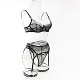Women's Red Lace Lingerie Set with Underwire Bra High Waist Garter Belt Thong and Thigh Straps Romantic Bedroom Outfit Set 2026