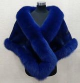 White Fur Shawl Women's  Jacket  Autumn Winter Faux Mink Fox Fur Dress Cheongsam Cloak Coats New 2026 Thicken Warm Short Outwear