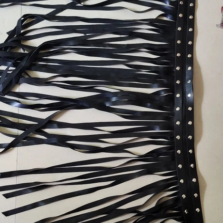 Women Leather Tassel Skirt Belt Punk Fringe Waist Belt Gothic Cinch Waistband Body Cage Harness Rave Party Club Accessory