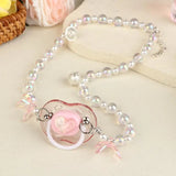 【Beautiful】Sweet Beads Chain Pacifier Gag Collar Couple Toy Soft Silicone High-end Adult Pacifier Creating An Exclusive Luxury