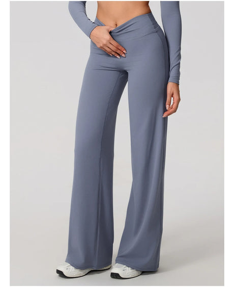 New Summer High Waist Wide-Leg Yoga Joggers Women's Autumn Casual Outdoor Sweatpants Female Straight Tracksuit Bottoms