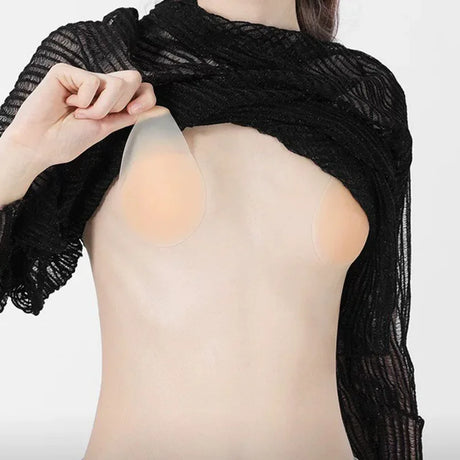 Self-adhesive Triangle Silicone Nipple Cover Women Invisible Ultra Thin Lifting Breast Pads Pasties Water-drop Bra Boobs Sticker