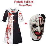 Art The Clown Cosplay Costume ‌Terrifierr 3 Bloody Outfits Killer Clowns Jumpsuits for Halloween Carnival Party Horror Costumes