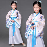 chinese Folk Dance new year clothes traditional hanfu for girls kids dragon dress ancient Stage Carnival costume Clothing skirt