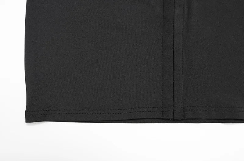 Sexy Black Hollow Out Mini Dress Fashion Women's Turtleneck Short Sleeve High Waist Slim Dresses Lady Evening Club Fashion Robes