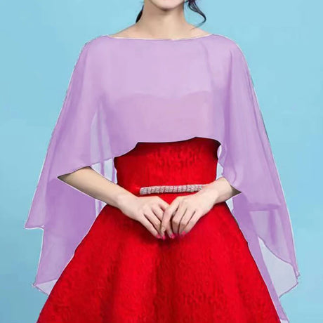 Women's Chiffon Cape Bolero Femme Mariage Chalas Mujer Evening Wedding Bridal Jacket Wraps Accessories Peleryna Cloak Boda Shawl