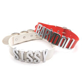 30MM Soft Faux Leather Collars Goth Sexy Customized Letters MEOW Choker Necklace Punk Personalized Role Age Cosplay Jewelry