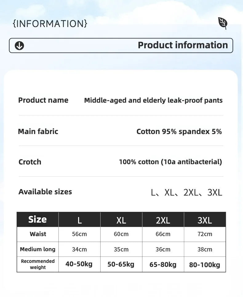Incontinence Briefs Breathable Unisex Panties Set Pack Leak Proof Period Underwear for Women Plus Size Panties Lingerie Women's
