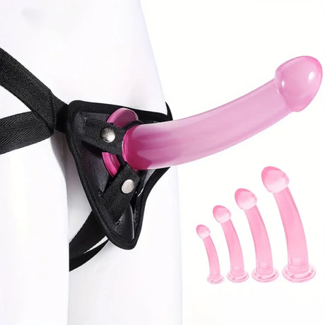 Vaginal Masturbators 4 Sizes False Penis Wearable Strapon Penis Pants Lesbian G Spot for Women Black Dildo Stimulator Strap Cat