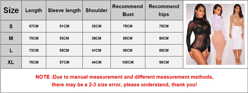 Sexy Women T Shirt See Through Mesh Black Long Sleeve Bodysuit Sheer Slim Turtleneck Tulle Crop Top T-Shirt Transparent Clubwear