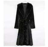 Mauroicardi Winter Long White Black Warm Thick Soft Flowy Fluffy Faux Fur Coat Women Sashes Loose Casual Furry Overcoat 2024