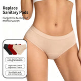 3Pcs Heavy Flow Menstrual Panties 4-Layer Women Period Physiological Underwear EU Size Absorbency Leak Proof Incontinence Brie