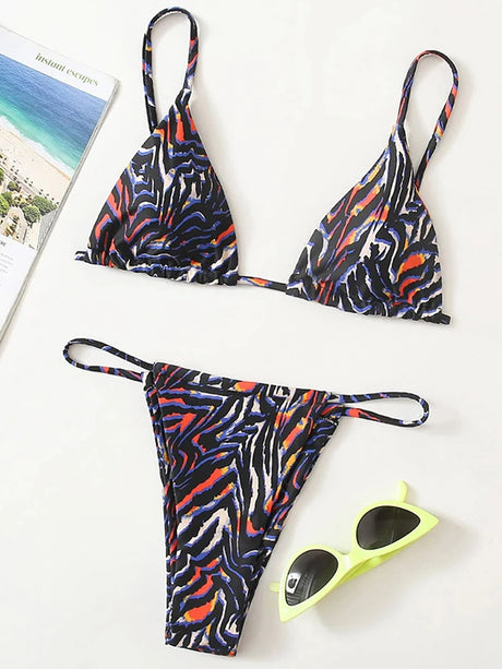 Sexy Zebra Bikini 2026 Woman Swimsuit Female Swimwear Women`s Mini Thong Bikinis Set Summer Beachwear Swimming for Bathing Suit
