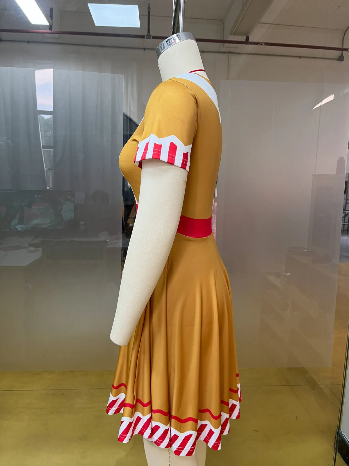 Gingerbread Woman Cosplay Costume for Women Christmas Halloween Masquerade Party Dress Set Stage Performance Fancy Outfit