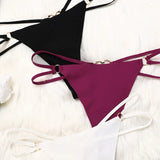 Iron Ring Sexy Women G String Briefs Ice Silk Panties Girls Underwear Thong Underpants Seamless Lingerie Plus Size S-XL
