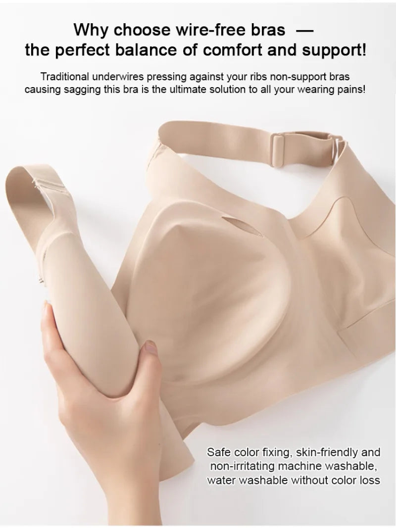 Push-Up Lifting Wireless Bra, Women's Comfortable Seamless Underwear,Soft Breathable Skin-Friendly,No Steel Ring,Ideal for Daily