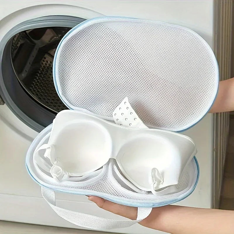 Bra Laundry Bag: Portable, Foldable, Lingerie Mesh Washing Bags for Underwear Protection—Household Pouch