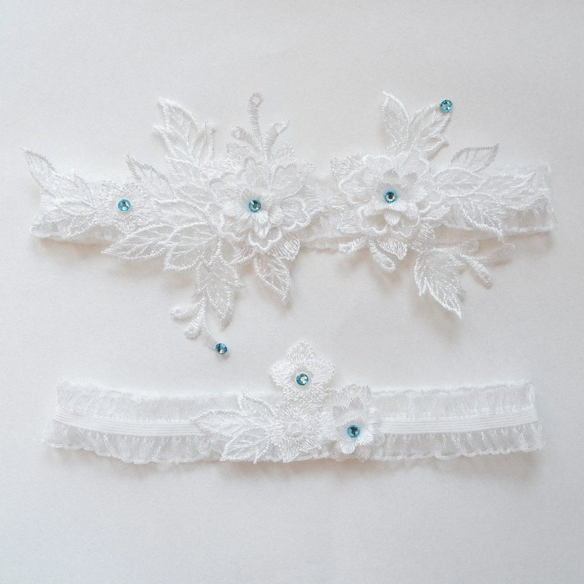 Sexy Lace Garter Women Socks Ring Bride Leg Ring Wedding Dress Ring Decoration Garters Thigh Bands Flowers With Rhinestone Blue