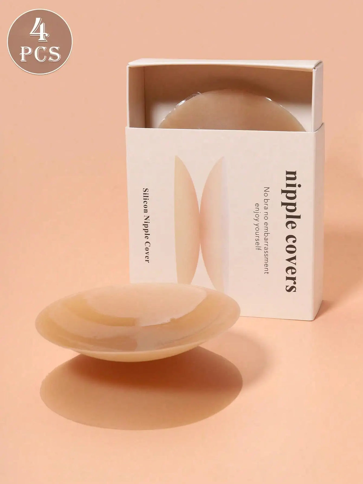 2/4pcs Ultra-Thin Reusable Nipple Covers With Gift Box, Portable Invisible Adhesive Breast Petals, Anti-Nipple Protrusion Pads, Lingerie Accessories, Suitable For Wedding