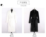 Mauroicardi Winter Long White Black Warm Thick Soft Flowy Fluffy Faux Fur Coat Women Sashes Loose Casual Furry Overcoat 2024
