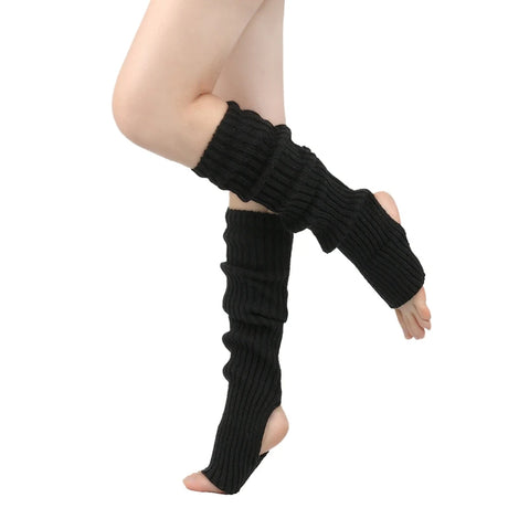 New Woman Winter Yoga Latin Socks Fitness Dancing Female Wear Exercising Long Section Knitting Walking Socks Leg Warmers Woman