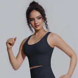 Women Summer Yoga Bra Underwear Shockproof Bra Sports Running Beautiful Back V Shaped Fitness Yoga Tank Top Bra with Chest Pad ﻿