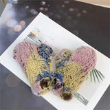 Hot Sale Women's 100% Natural Rabbit Fur Winter Gloves Warm Knit Thick Thermal Mittens Soft Real Fur Outdoor Cold Weather Glove