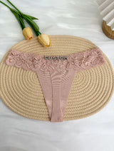 Personalized Custom Thong Name Crystal Letter G-String Low Waisted Lace Thong Ice Silk Bikini Panties Hot Wife Girlfriend Gift