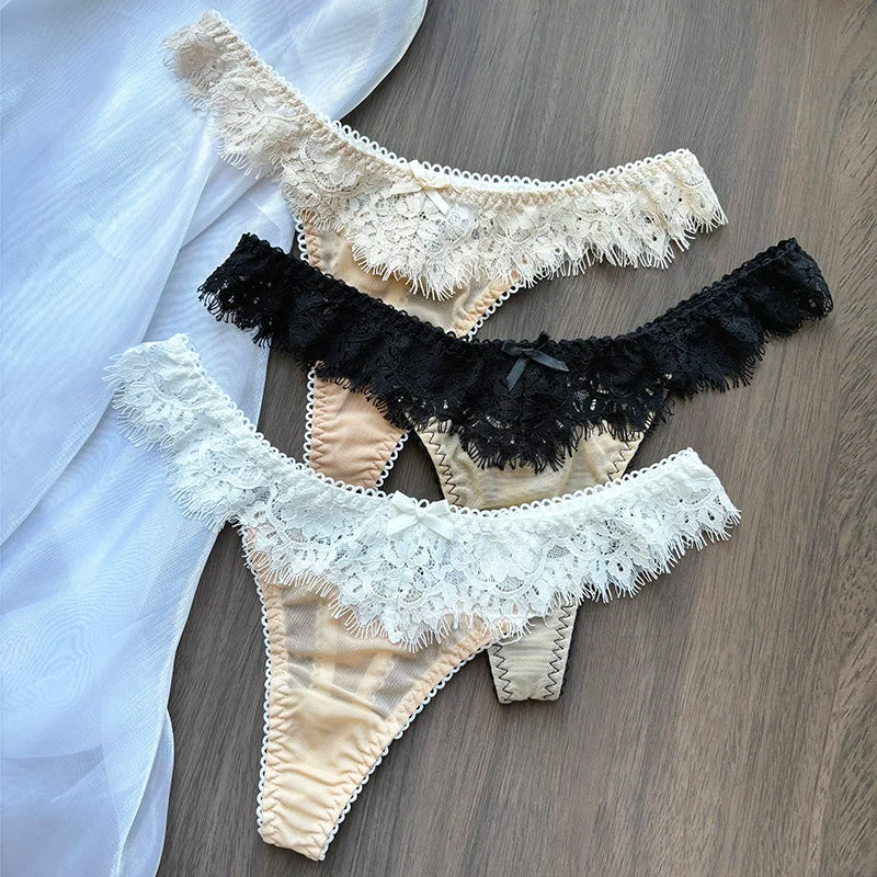 Lady Personalized Custom Thongs Name Crystal Letter T-back Tanga Sexy Women Lace Customized G-String Name Underwear Panties