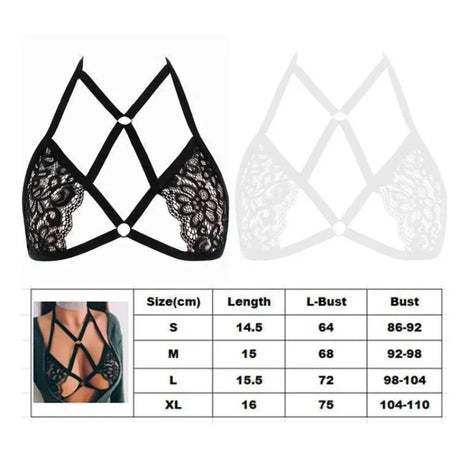 New Sexy Lace Women's Bra Lingerie Fashion Push Up Female Bralette Top Adjustable No-Slip Female Bra Perspective Women Underwear