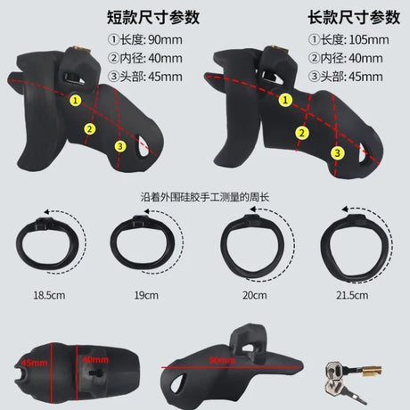 Silicone Chastity Cage BDSM Male Penis CB Lock Gay Pornographic Urethral Wearable Device Masturbator Sex Toys Sexy Accessories