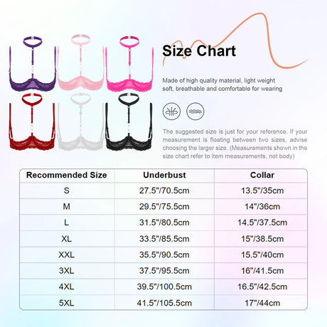 Womens 1/4 Cups Underwire Bra Halter Neck O Ring See Tthrough Lace Push Up Brassiere Sexy Lingerie Breast Open Bras Underwear
