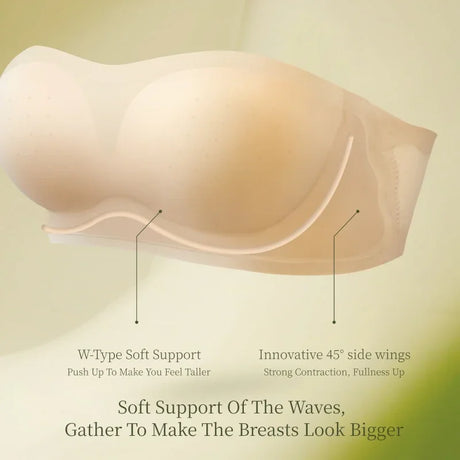 SUJIIN Invisible Strapless Bra for Women Wireless Seamless Push Up Bralette Lady Summer Convertible Multiway Lift Bras Female