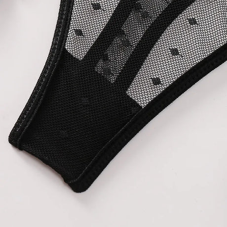 Toucheart Lace Sexy Skinny Babydoll Bodysuit Embroidery Erotic Private Adult Suit Solid Color Patchwork High Waisted Sexy Set