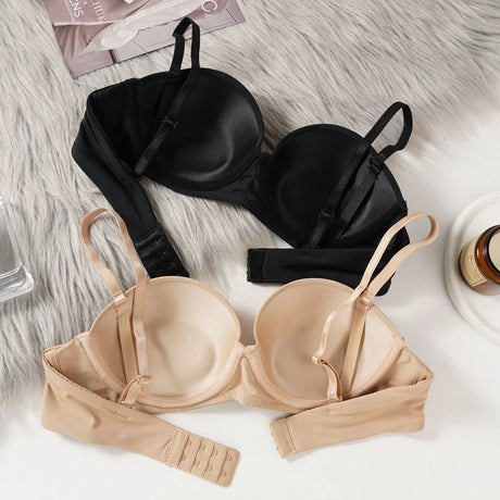 Half-cup Non-slip Strapless Bras for Women Push-up Seamless Underwear Prevent Sagging Small Busts Bra