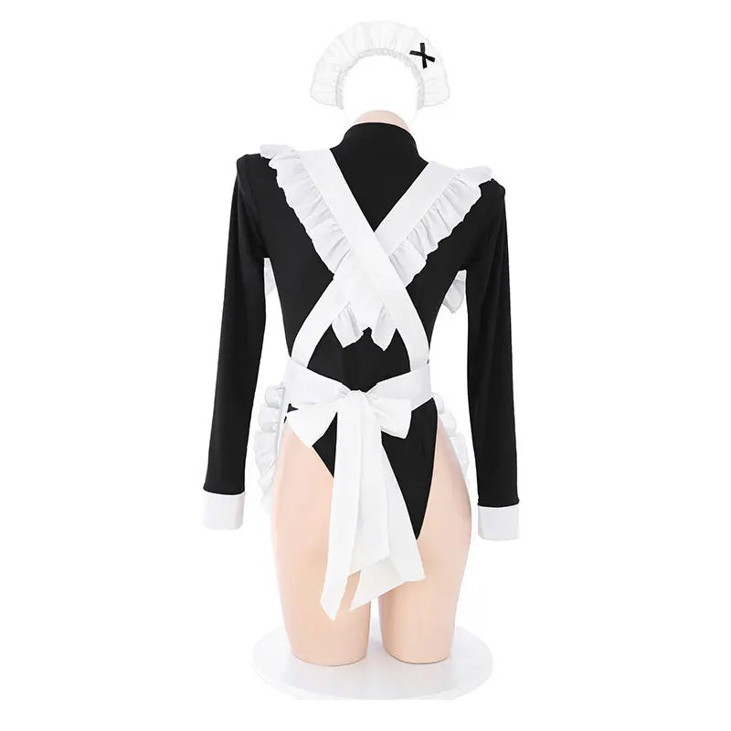 Night Call Cosplay Lingerie Sexy Party Dress Headband Bodysuit Apron Set Luxury Girl Uniform Hot Maid Costume Underwear For Sex