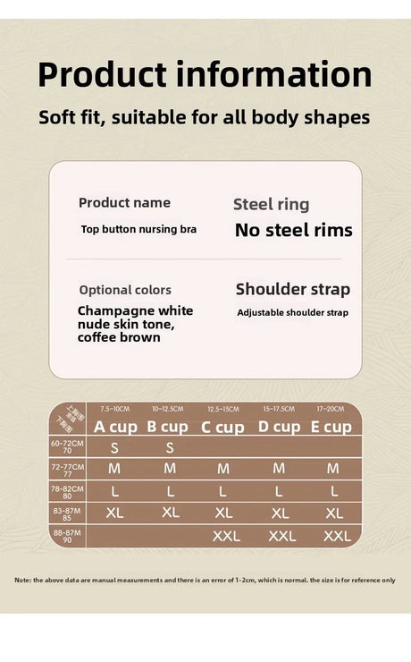 Smooth Nursing Bra Prevents Sagging Gathers Support Womans Brassiere Three-row Hooks Postpartum Use All Stages Ladies' Bra Daily