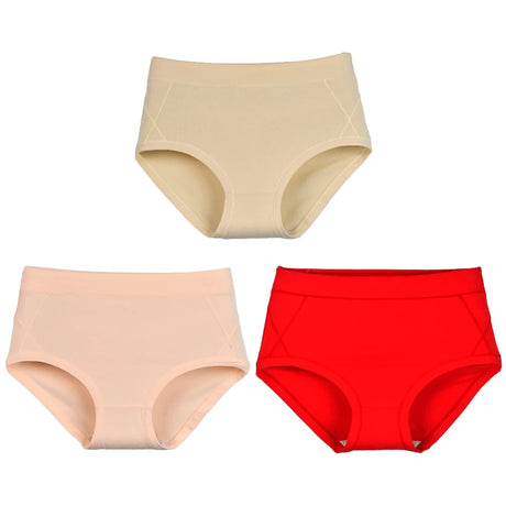 3Pcs Women's Cotton High Waist Panties Underwear Female Large Intimate Lingerie Briefs Woman Underpants Panty Panti New 2025