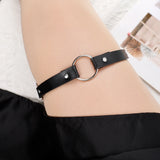 Punk Black Heart Leather Sword Belt Waist Garter Handmade Body Bondage Sexy Leg Suspenders Harness Stockings Belts for Women