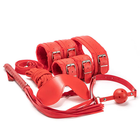 7Pcs Bondage Adult Toy Set, Blindfold & Gag Restraint Kit for Couples