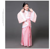 chinese Folk Dance new year clothes traditional hanfu for girls kids dragon dress ancient Stage Carnival costume Clothing skirt